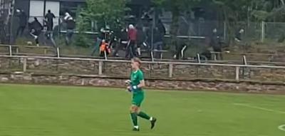 Hooligan-Überfall beim Spiel der B-Jugend von Erzgebirge Aue