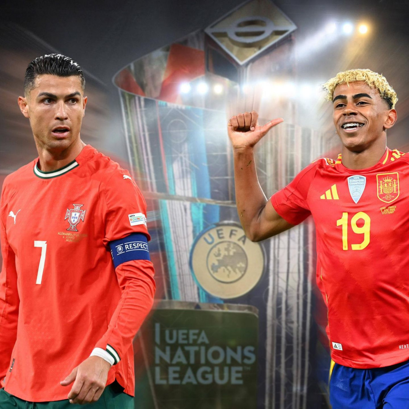 Jungstar Yamal gegen Altmeister Ronaldo – Portugal vs. Spanien live im Free-TV