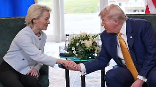 Von der Leyen verteidigt Zoll-Abkommen mit Trump