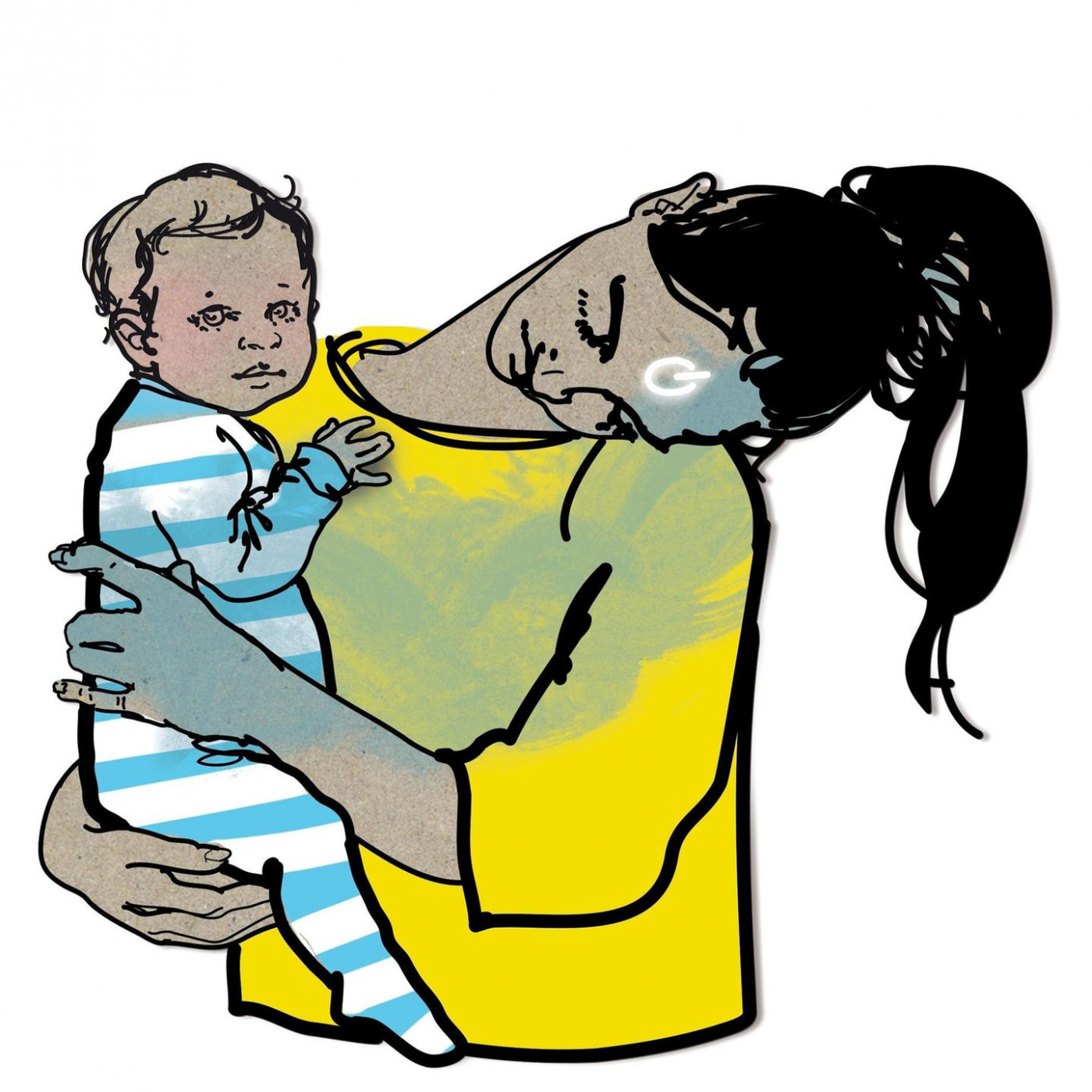 Eine junge Mutter wirkt teilnahmslos – doch es ist keine Depression