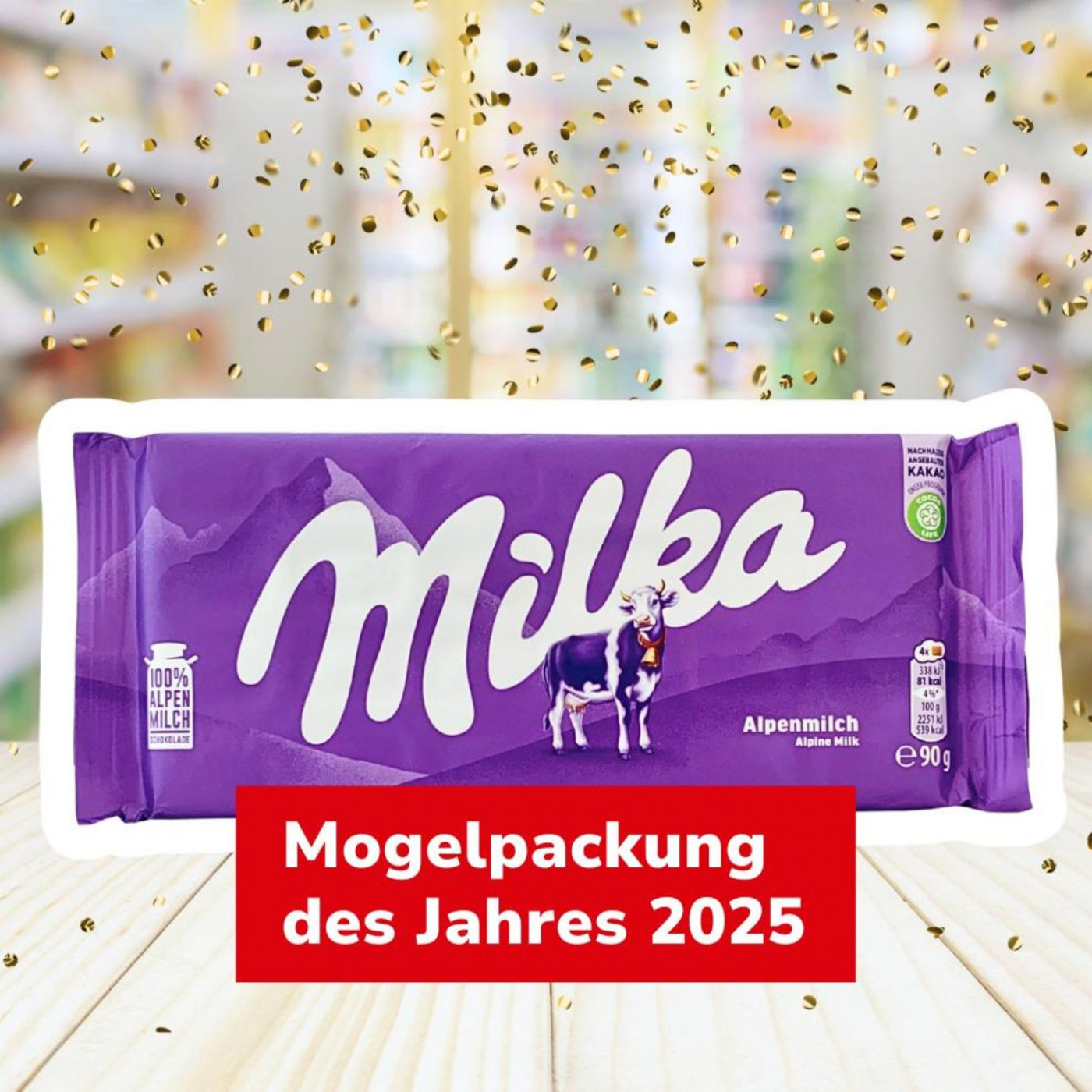 Milka Alpenmilch ist die "Mogelpackung des Jahres"