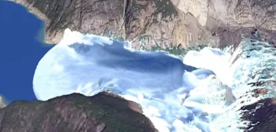 Als eine 480 Meter hohe Welle durch einen beliebten Fjord in Alaska rauschte