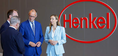 &bdquo;F&uuml;hle mich bis heute dieser Industrie besonders verbunden&ldquo;, sagt Merz auf der Henkel-Jubil&auml;umsfeier